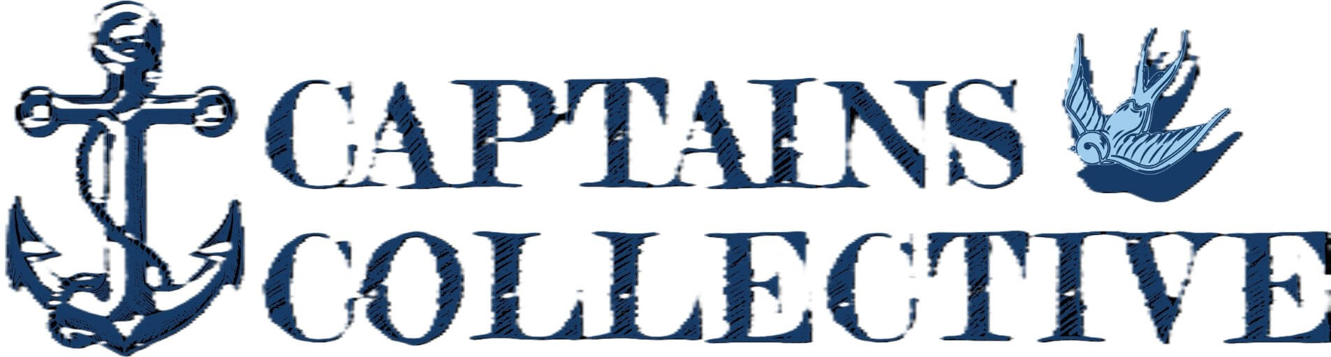 CAPTAINS COLLECTIVE with an anchor on the left and a bird on the right